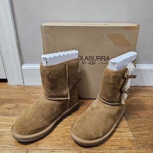 🎀 Koolaburra by UGG Kids Chestnut Suede Shearling BootsYouth US Size 4